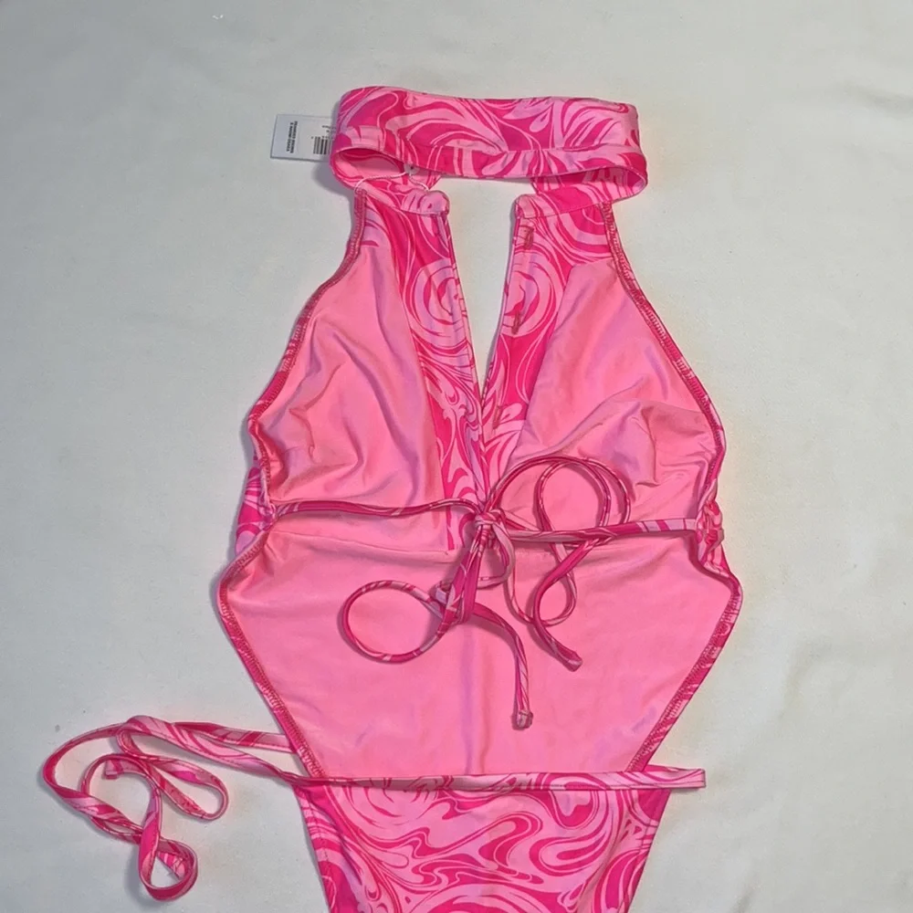 Frankies Bikini Osaka Satin One Piece Swimsuit Sz M